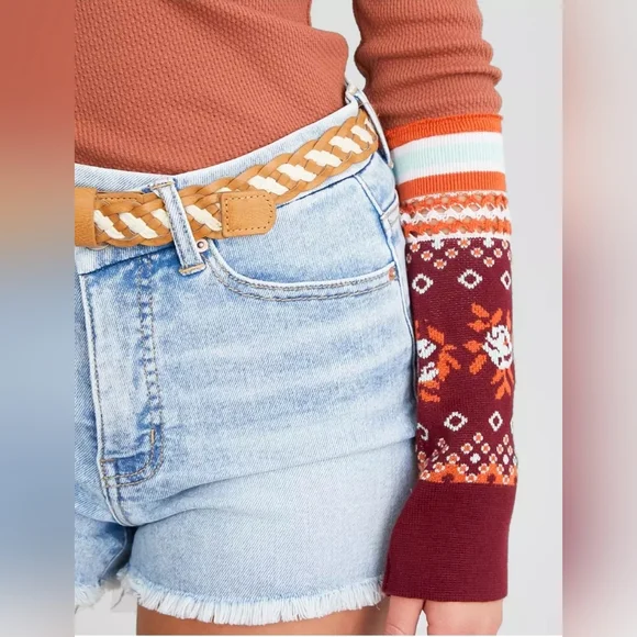 Free People We The Free Mikah Notch Neck Top/Autumn Combo - Picture 6 of 6